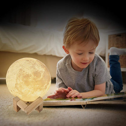 ZK20 LED Night Light 3D Print Moon Lamp Rechargeable Color Change 3D Light Touch Moon Lamp Children&#39;s Lights Night Lamp for Home